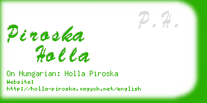 piroska holla business card